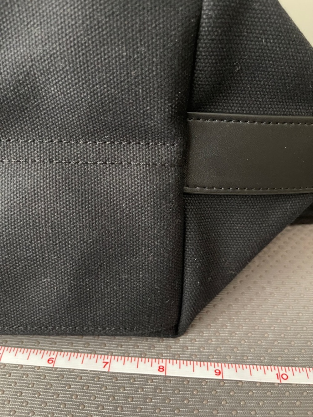 Cincha Black Canvas Crossbody Tote with Removable Strap - Picture 6 of 10